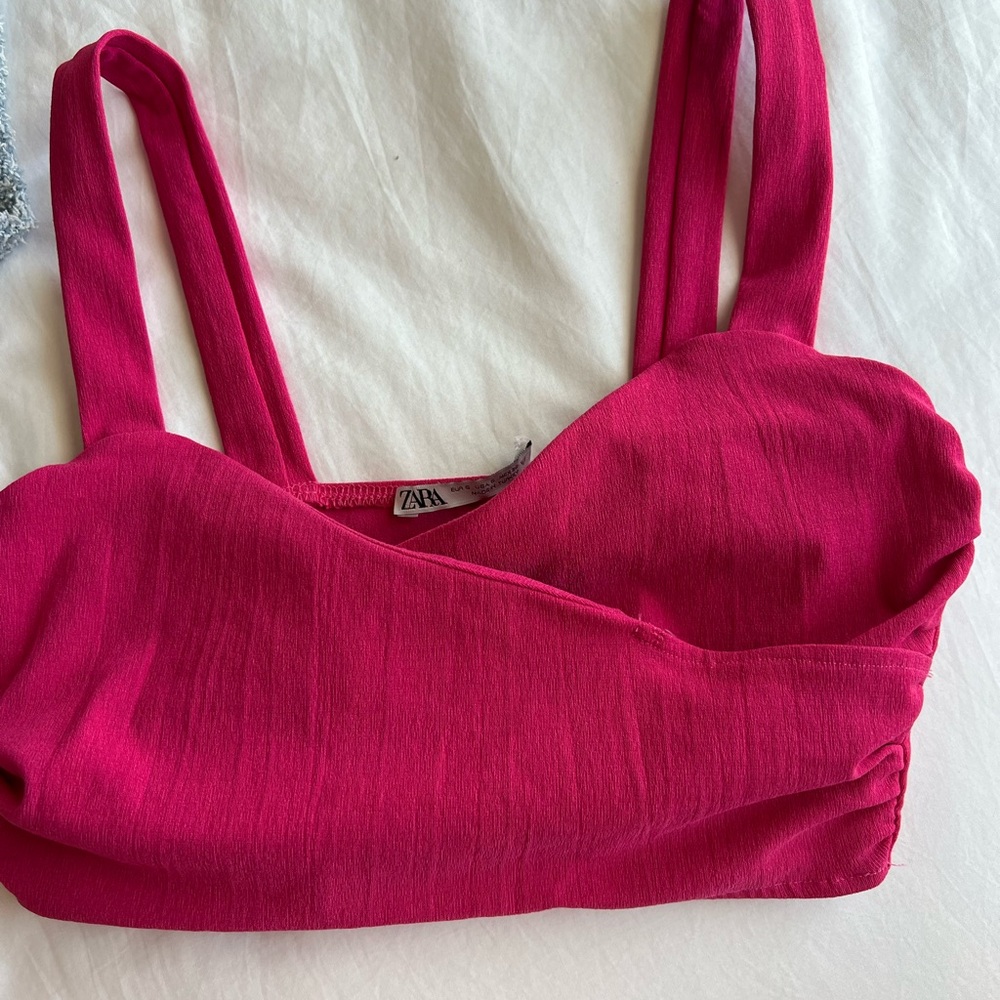Pink Zara crop top